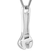 Silver Wrench Urn Necklace