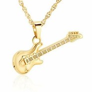 Gold Electric Guitar Shaped Urn For Ashes