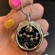 A  Piece Of My Heart Lives In Heaven Mom Urn Necklace