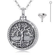 Sterling Silver Tree Of Life Keepsake Urn Necklace