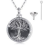 Sterling Silver Tree Of Life with Forever in my Heart Urn Necklace