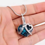 Blue Stone Always In My Heart Urn Necklace